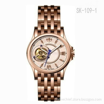 316L Stainless Steel Men Watch Automatic Skeleton Movement Watch